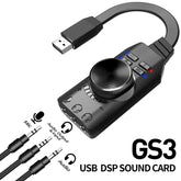 Orico GS3 USB Harici Ses Kartı Çift Kulaklık Girişli Ses Kontrol Pubg Lol Destekli